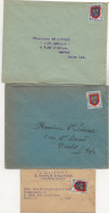 3 LETTRES AFFRANCHIES TIMBRES PEOBLITERES N° 105 - ANNEE 1949 - - 1953-1960