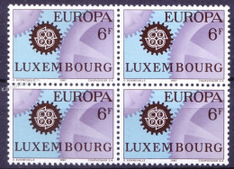 Luxembourg 1967 MNH Blk, Europa (C.E.P.T.) 1967, Cogwheels - 1967