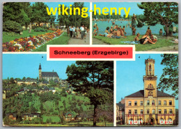 Schneeberg Im Erzgebirge - Mehrbildkarte 3   Filzteich Kirche Rathaus - Schneeberg