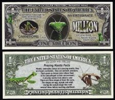 USA - FANTASY NOTE -  PRAYING  MANTIS  - UNC / SERIES  WILDLIFE - Andere & Zonder Classificatie