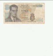 1  BILLET  BELGIQUE  20  FRANCS  15/06/64 .  VENDU EN L'ETAT - 20 Francos