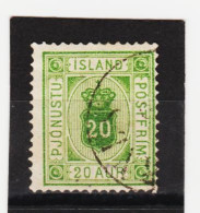 MAG1346  ISLAND 1876  Michl  7 A  DIENST  Used / Gestempelt  ZÄHNUNG Siehe ABBILDUNG - Dienstzegels