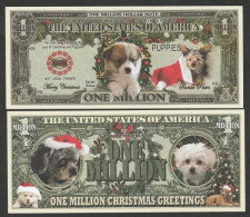 USA - FANTASY NOTE -  PUPPIES  CHRISTMAS  -  UNC - Andere & Zonder Classificatie