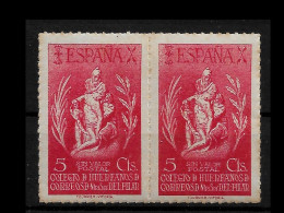 SPAIN CINDERELLA CHARITY STAMPS PAIR MH (STB10-A02) - Charity