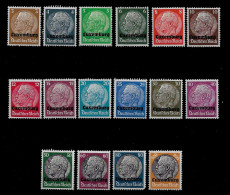 LUXEMBOURG GERMAN OCCUPATION - 1940 German Empire Postage Stamps Overprinted "Luxemburg" SET MNH (STB10-A05) - 1940-1944 German Occupation