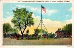 Wyoming Cheyenne Fort Francis E Warren Flagpole And Officers' Quarters - Cheyenne