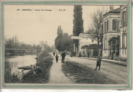 Delcampe - CPA (94) CRETEIL - Aspect Du Café Matelote-Friture Quai Du Halage En 1910 - Creteil