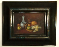 Nature Morte : Panier De Fruits, Carafe, Pommes/ Still Life: Basket Of Fruit, Jug, Apples - Huiles