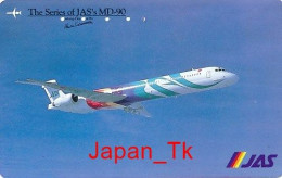 JAPAN Telefonkarte- JAS Airline, Flugzeug -  Siehe Scan - Airplanes