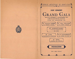 PIE-GF-23-MU-543 : PROGRAMME GRAND GALA  CERCLE ARTISTIQUE DE SAINT-LOUP.  17 NOVEMBRE 1934 - Saint-Loup-sur-Semouse