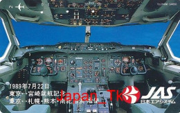 JAPAN Telefonkarte- JAS Airline, Flugzeug -  Siehe Scan - Aerei