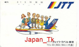 JAPAN Telefonkarte- JAS Airline, Flugzeug -  Siehe Scan - Airplanes