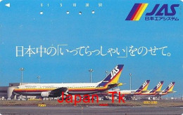 JAPAN Telefonkarte- JAS Airline, Flugzeug -  Siehe Scan - Aerei