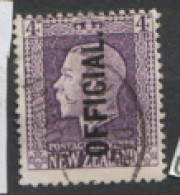 New  Zealand  1915   SG  093   4d Overprinted  OFFICIAL    Fine Used   - Used Stamps