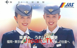 JAPAN Telefonkarte- JAS Airline, Flugzeug -  Siehe Scan - Aerei