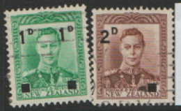 New  Zealand  1941  SG  628-9 Surcharges  Fine Used   - Usati