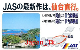 JAPAN Telefonkarte- JAS Airline, Flugzeug -  Siehe Scan - Aviones