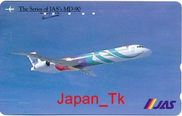 JAPAN Telefonkarte- JAS Airline, Flugzeug -  Siehe Scan - Aviones