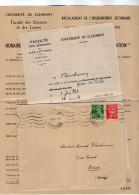TB 4203 - 1942 - LAC - Lettre De L'Université De CLERMONT Pour Mr Bernard FLEISCHMANN à BRIVE ( Corrèze ) - 1921-1960: Modern Period