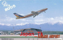 JAPAN Telefonkarte- JAS Airline, Flugzeug -  Siehe Scan - Avions