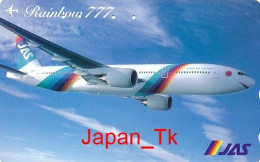 JAPAN Telefonkarte- JAS Airline, Flugzeug -  Siehe Scan - Aviones