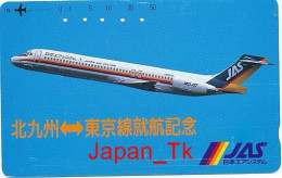 JAPAN Telefonkarte- JAS Airline, Flugzeug -  Siehe Scan - Aerei