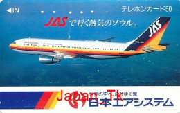 JAPAN Telefonkarte- JAS Airline, Flugzeug -  Siehe Scan - Airplanes