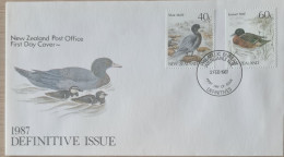 New Zealand 1987 Definitive Birds First Day Cover, - Covers & Documents