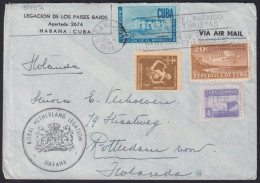 1931-H-112 CUBA 1951 NEDERLAND CONSULATE IN HAVANA COVER TO HOLLAND.  - Storia Postale