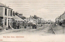 ARMADALE WEST MAIN STREET OLD B/W POSTCARD SCOTLAND WEST LOTHIAN - West Lothian