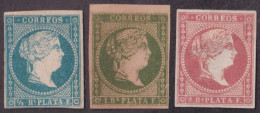 1857-421 CUBA SPAIN ANTILLES PUERTO RICO 1857 COMPLETE SET NO GUM.  - Voorfilatelie