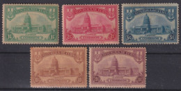 1929-131 CUBA REPUBLICA 1929 INAUGURACION DEL CAPITOLIO NACIONAL CAPITOL LIGERAS MANCHAS SET. - Unused Stamps