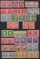 1937-452 CUBA REPUBLICA 1937 MNG ESCRITORES Y ARTISTAS PAIR NO GUM. - Unused Stamps