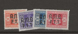 1947 MNH Triest, MIchel 1-4, Sassone Segnatasse 1-4 Postfris** - Portomarken