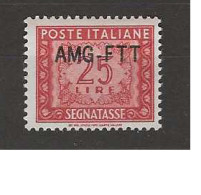 1954 MNH Triest, Sassone Segnatasse 25A Certificate Diena Postfris** - Portomarken