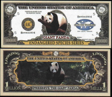 USA - FANTASY NOTE -  GIANT  PANDA  -  UNC / ENDANGERED  SPECIES  SERIES - Andere & Zonder Classificatie