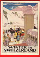 ZVB-25  Repro Plakat Emile Cardinaux Plakat Für Schweizerische Verkehrszentrale 1921  Winter In Switzerland GF NG - Risch-Rotkreuz