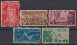 1943-148 CUBA REPUBLICA 1943 WWII QUINTA COLUMNA SPY SPIES ORIGINAL GUM.  - Nuovi