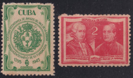 1945-125 CUBA REPUBLICA 1945 SOC AMIGOS DEL PAIS ORIGINAL GUM.  - Unused Stamps