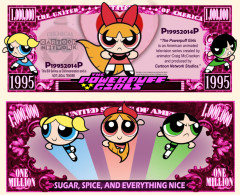 USA - FANTASY NOTE -  THE  POWERPUFF  GIRLS -  UNC / CARTOON  SERIES - Autres & Non Classés