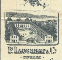 1902 SUPERBE ENTETE DISTILLERIE à Cognac Charente P.LAUGERAT Voir HISTORIQUE  Pour Nuits St Georges Cote D’Or V.SCANS - 1900 – 1949