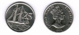 CAYMAN ISLANDS   25 CENTS 1992 (KM # 90a) #7169 - Iles Caïmans