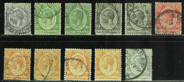 KENYA-UGANDA 1922-27 SCOTT 19-22,24,25,27 STAMPS CANCELLED - Kenya & Ouganda