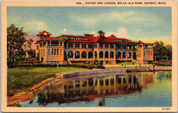 Michigan Detroit Belle Isle Park Casino And Lagoon 1949 Curteich - Detroit