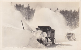 California Yosemite National Park Snow Plows At Work 1957 Real Photo - Yosemite
