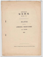 Magazine Esperanto Bulteno De La Aerologia Observatorio De Tateno (Japanio) 1927 - Comics (other Languages)