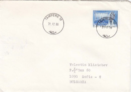 Finland - 052/1986 Letter Ordinary From Tampere To Sofia(Bulgaria), Single Franked - Lettres & Documents