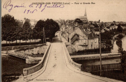 CPA  Ouzouer-sur-Trézée Pont Et Grande Rue - Ouzouer Sur Loire