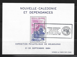 New Caledonia 1984 Ausipex Miniature Sheet VFU CTO At Exhibition - Gebraucht