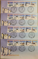 Australian Antarctic Territory 1988 Conservation Wild Life  Set 4 Bases First Day. - FDC